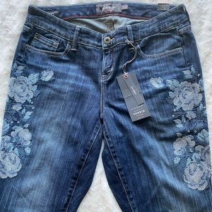Torrid Skinny Jeans with Embroidered Flowers
